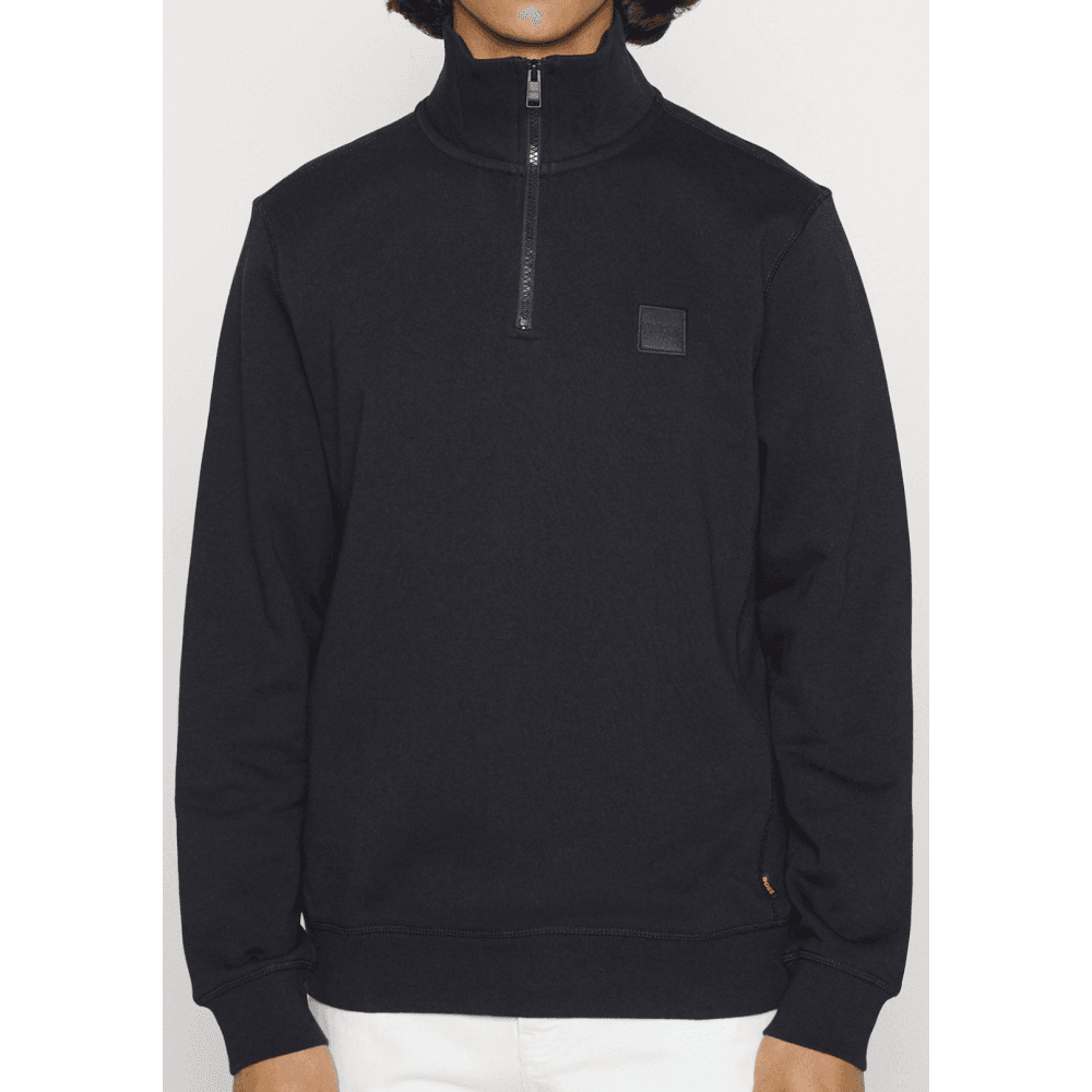 Zetrust Patch Logo Navy Quarter Zip Sweatshirt