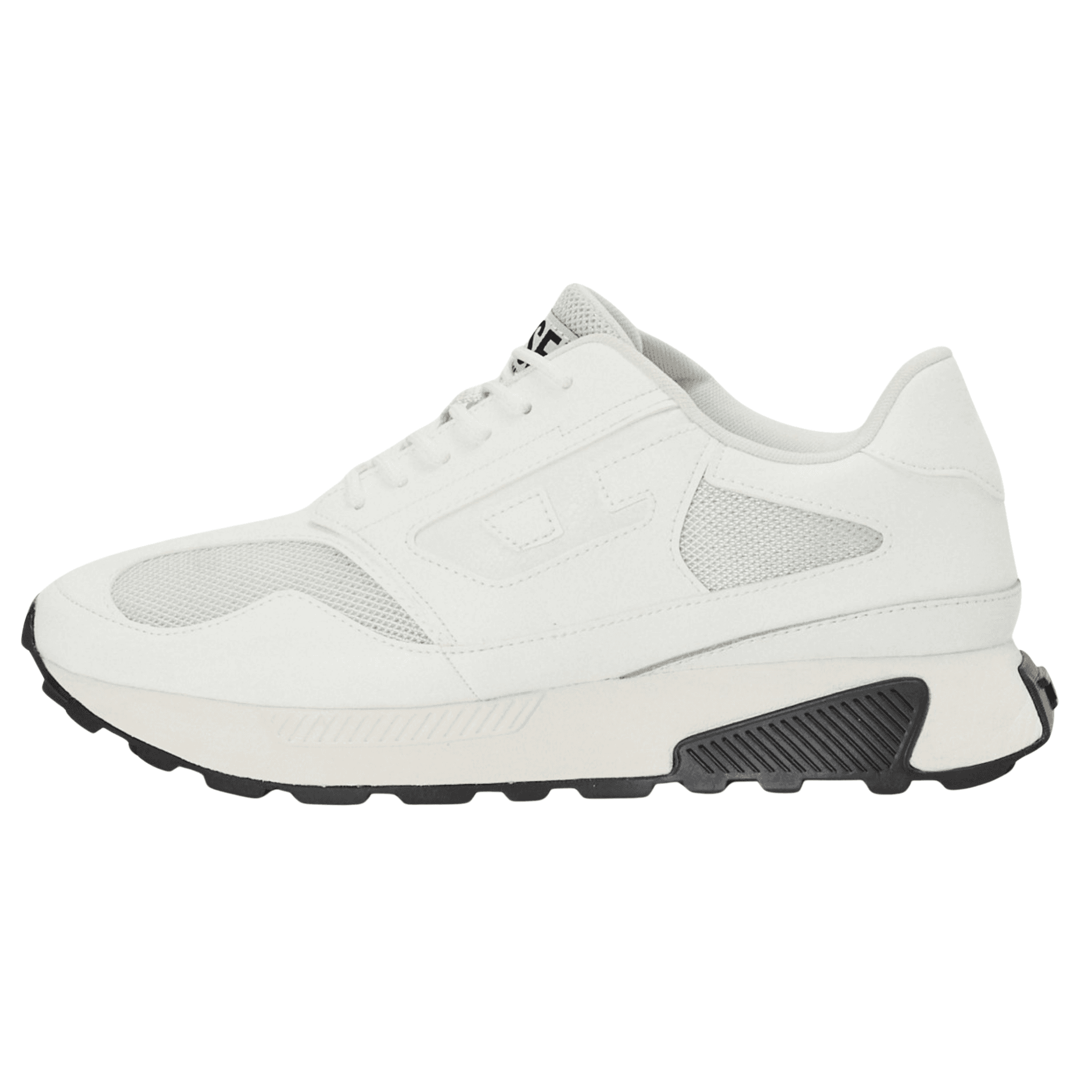 Tame Laced Up White Racer Trainers