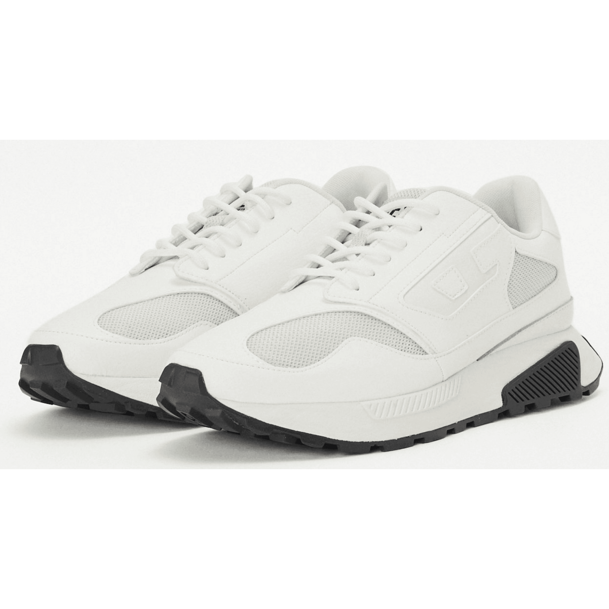 Tame Laced Up White Racer Trainers