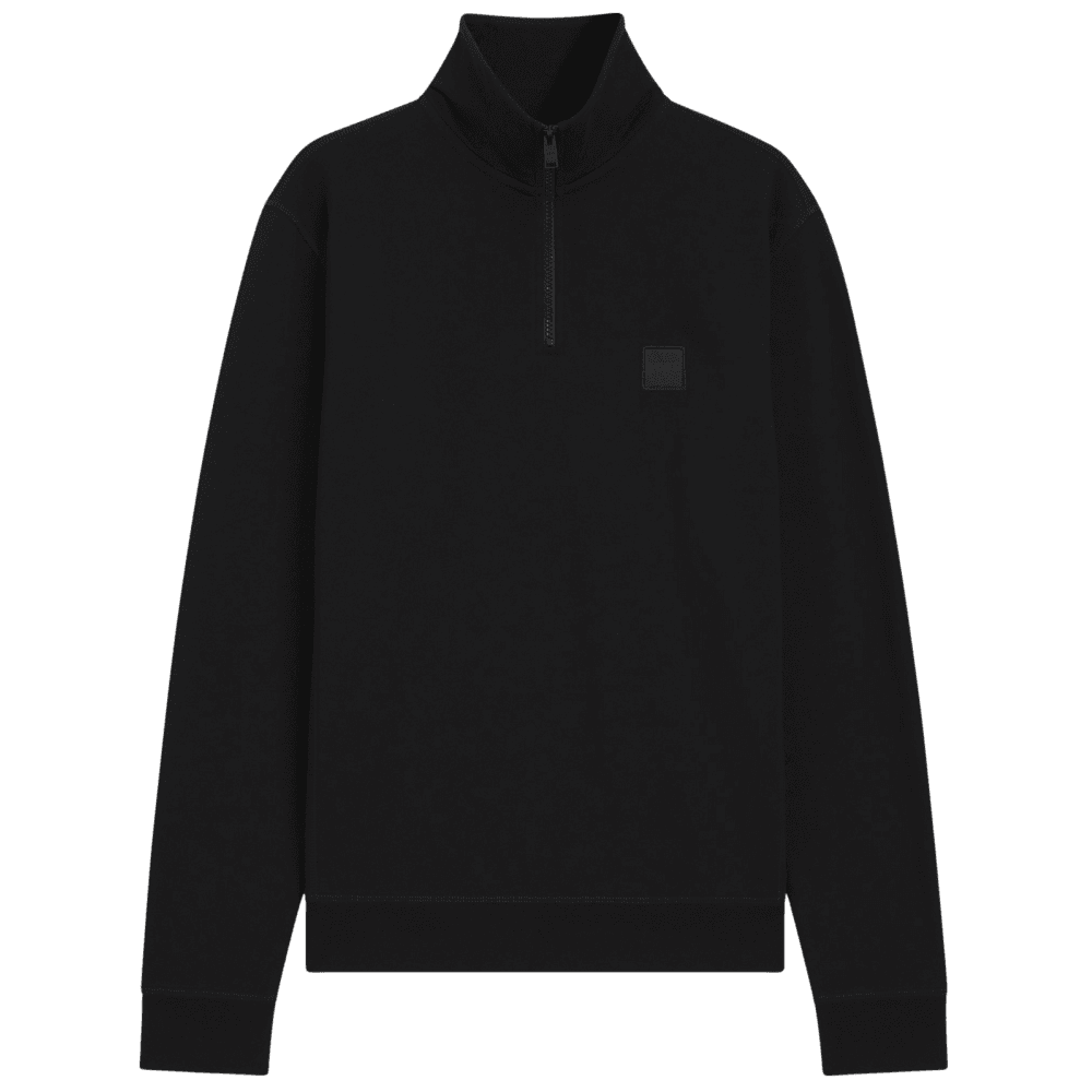 Zetrust Quarter Zip Black Cotton Tracksuit