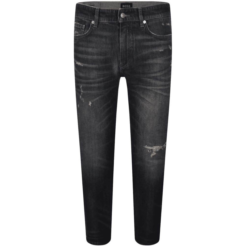 Delaware Slim Fit Distressed Dark Blue Jeans