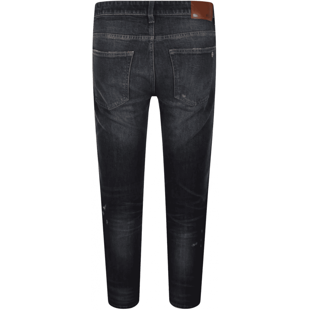 Delaware Slim Fit Distressed Dark Blue Jeans