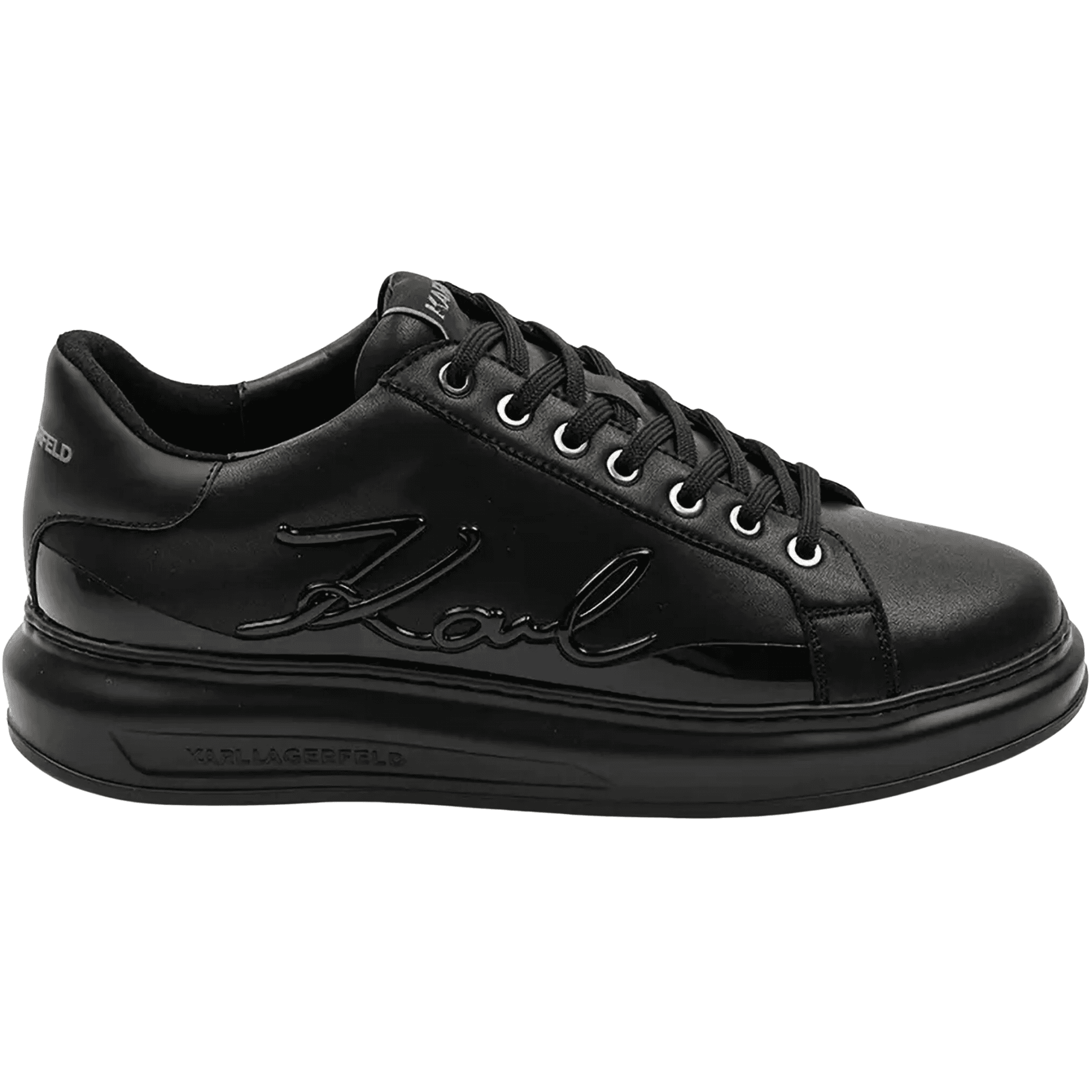Signia Shine Logo Triple Black Leather Trainer