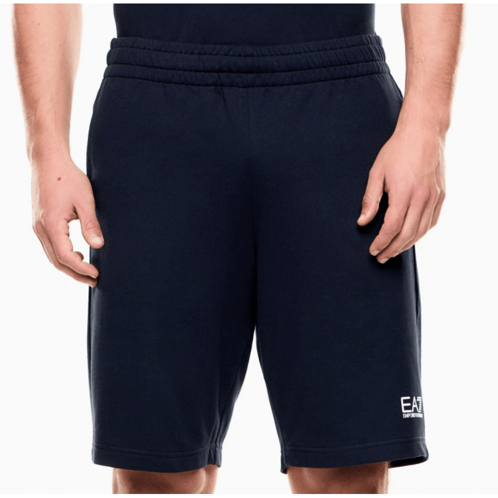 Core Id Navy/White Cotton Shorts