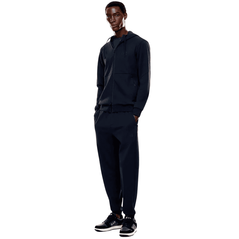 Ventus7 Cotton Zip Hooded Navy Tracksuit