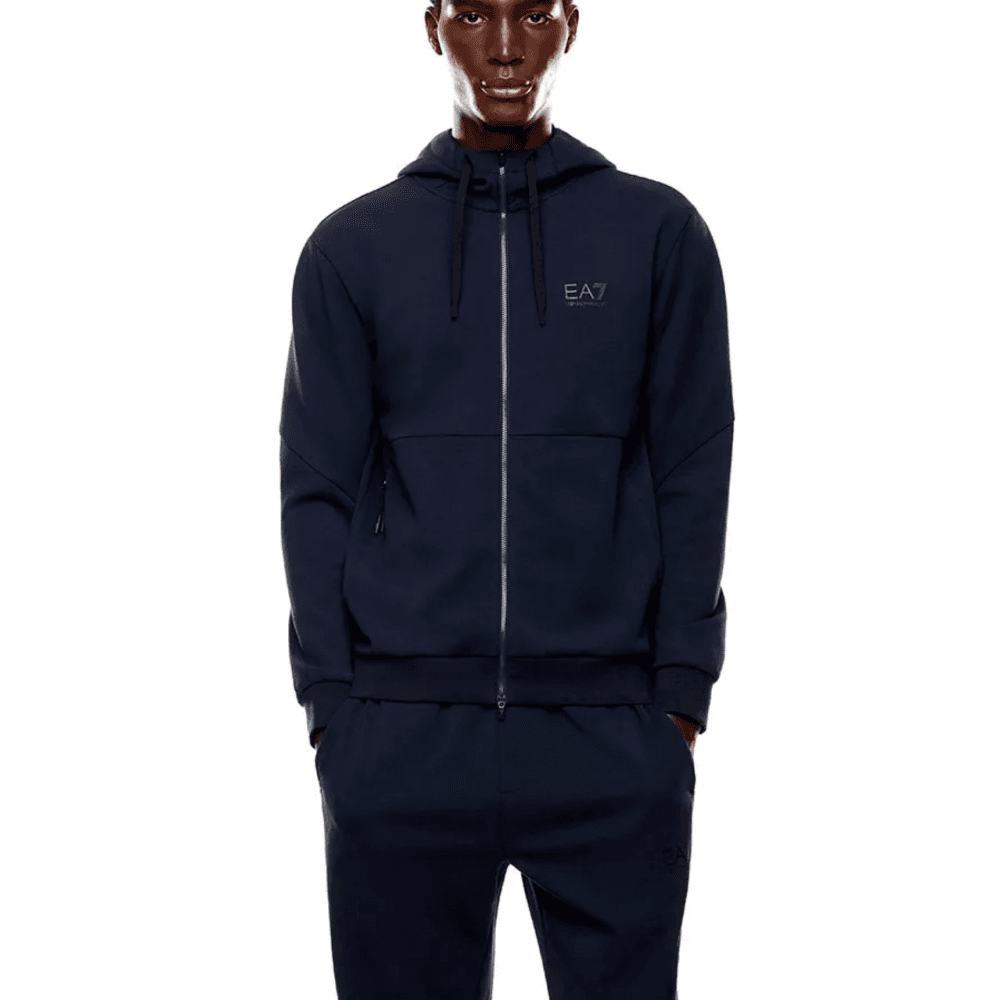 Ventus7 Cotton Zip Hooded Navy Tracksuit