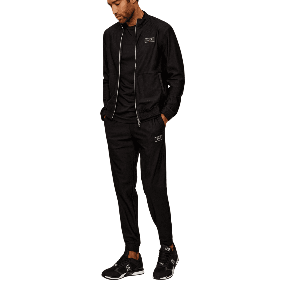 Gold Edition Textured Cotton Black/Gold Tracksuit