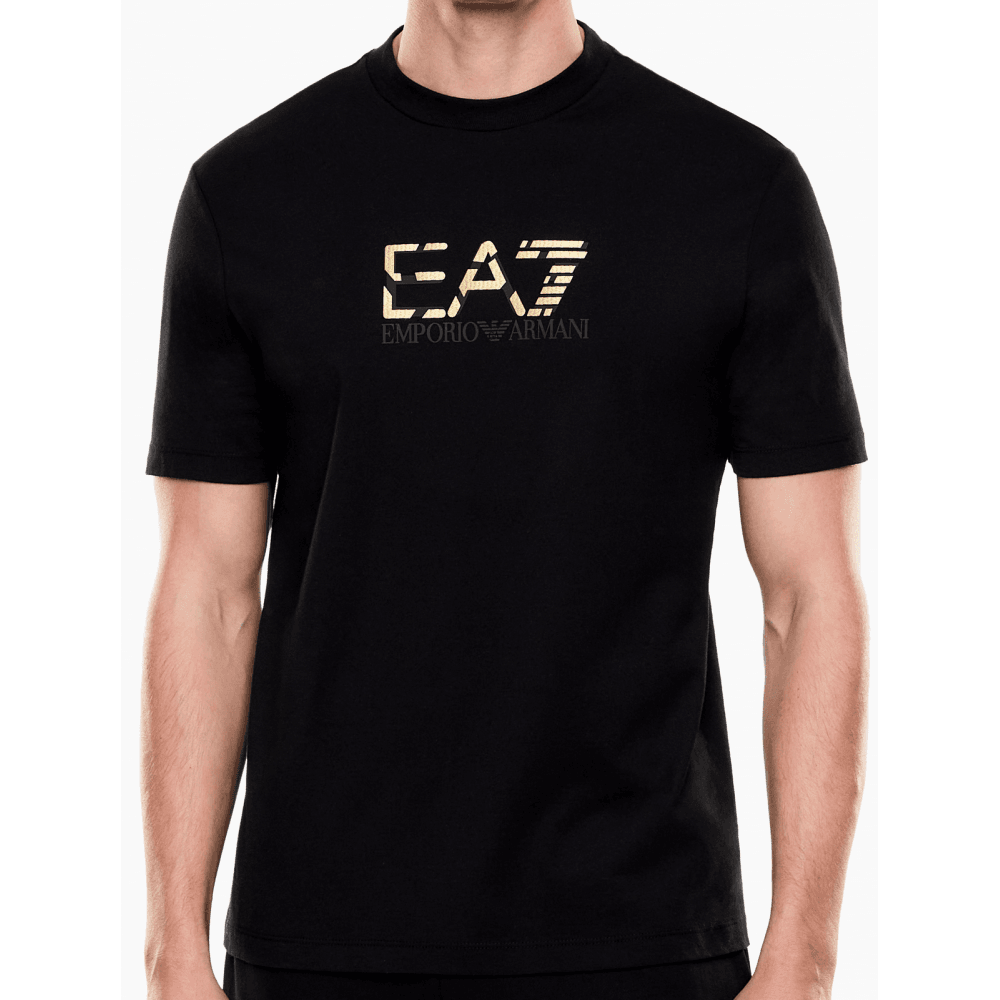 Premium Cotton Graphic Black/Gold T-Shirt
