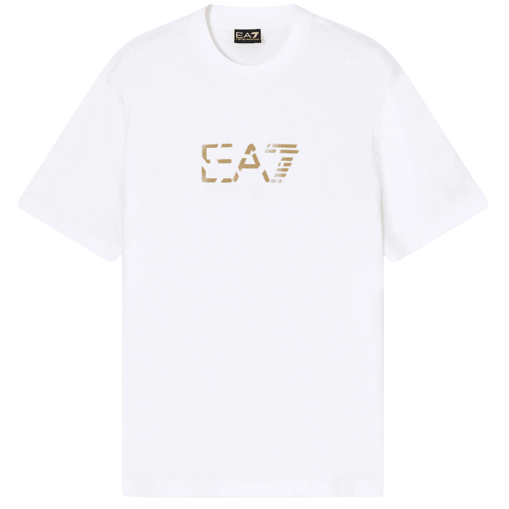 Premium Cotton Graphic White/Gold T-Shirt