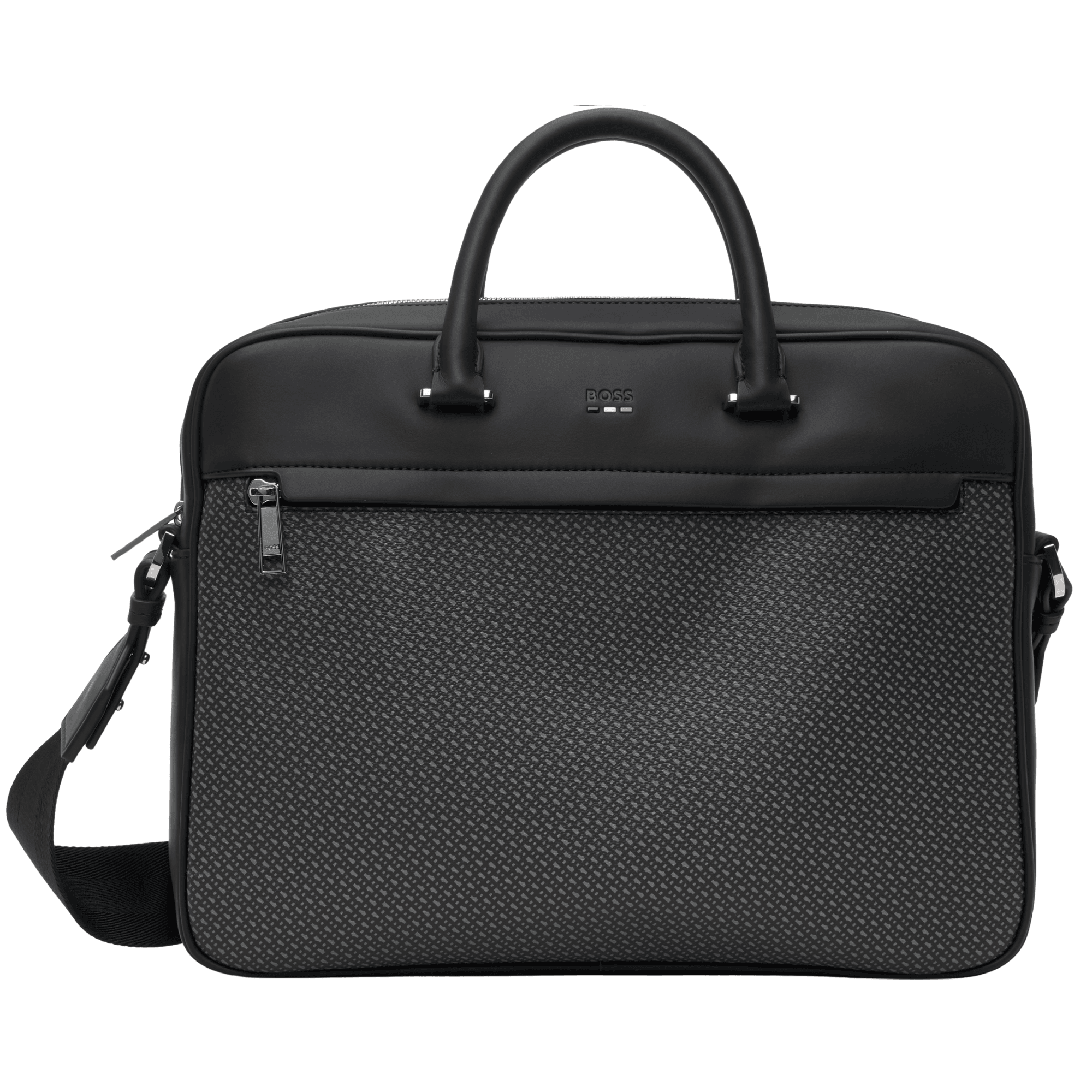 Ray Monogram Synthetic Leather Briefcase