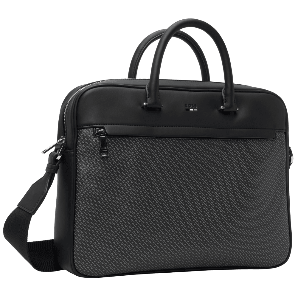 Ray Monogram Synthetic Leather Briefcase