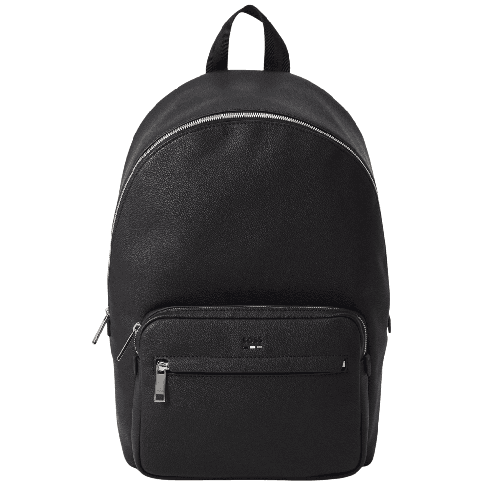 Ray Grain Synthetic Leather Black Backpack