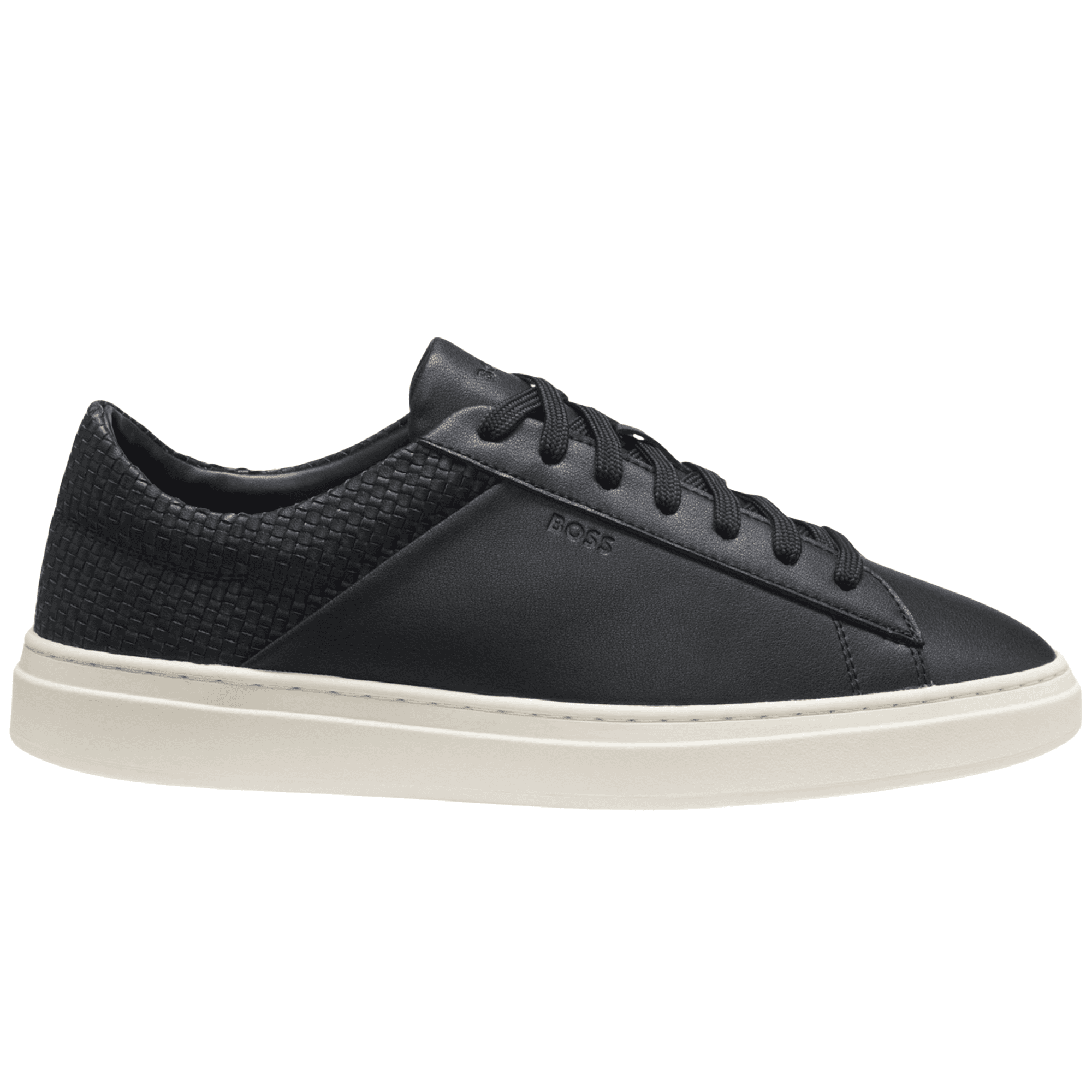 Keiren Tenn Black/White Low Top Trainers