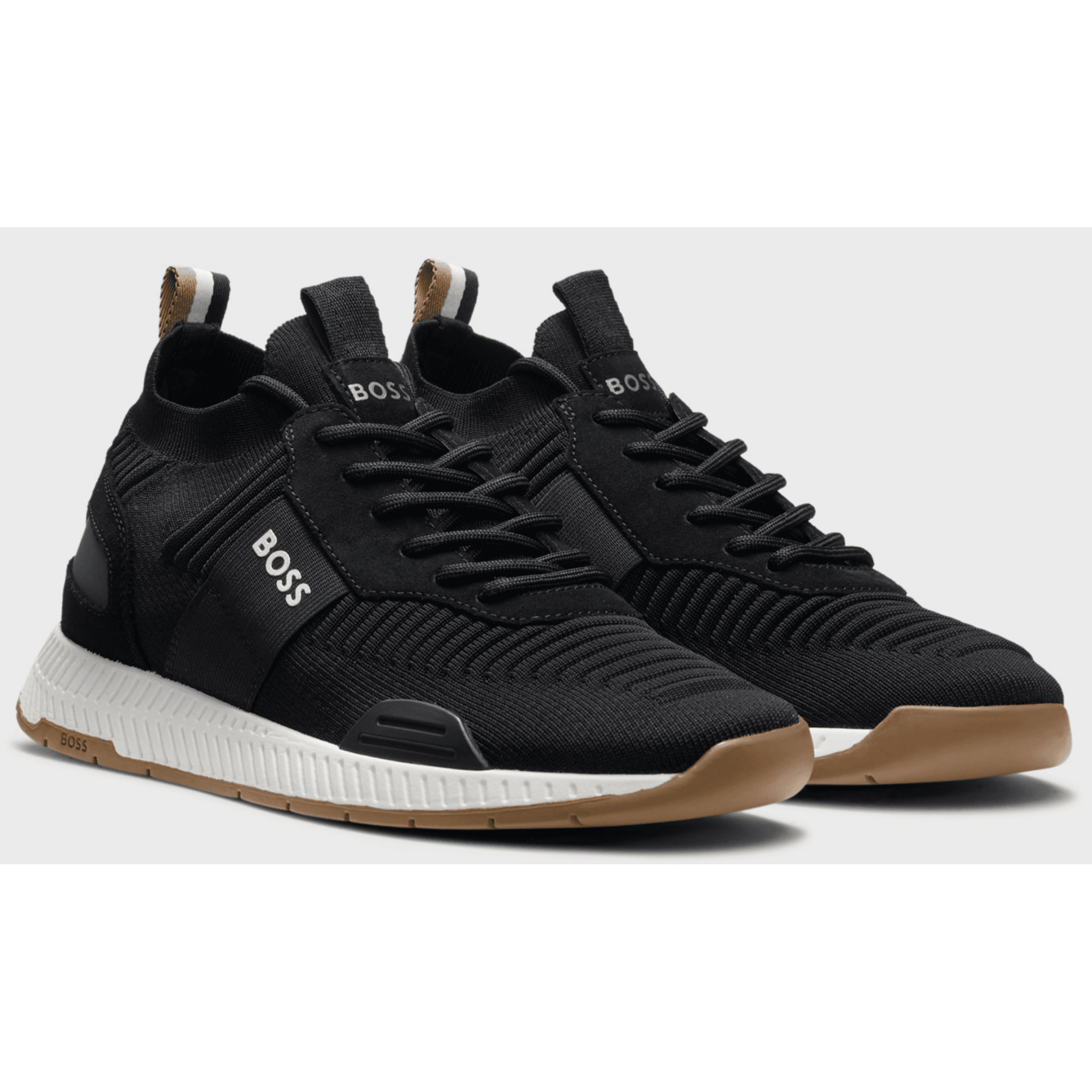 Titanium Runn Knitted Black/White Runner Trainers