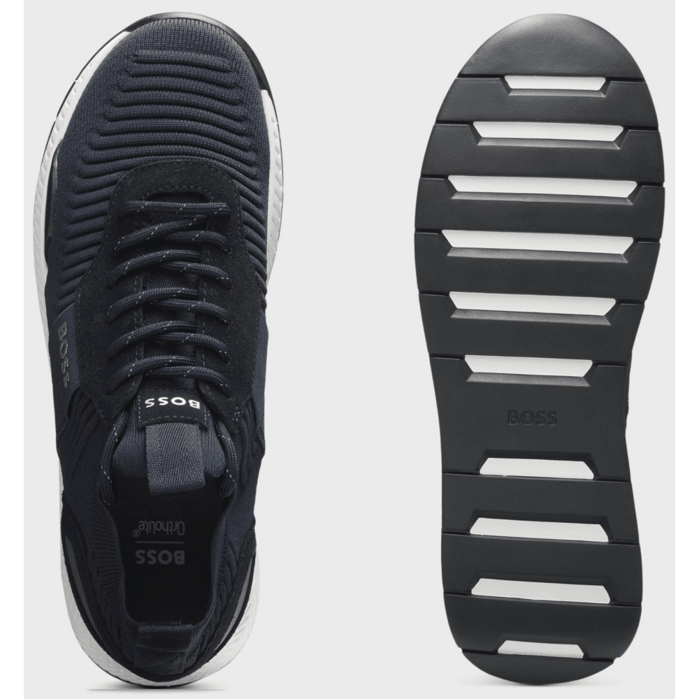 Titanium Runn Knitted Navy Runner Trainers