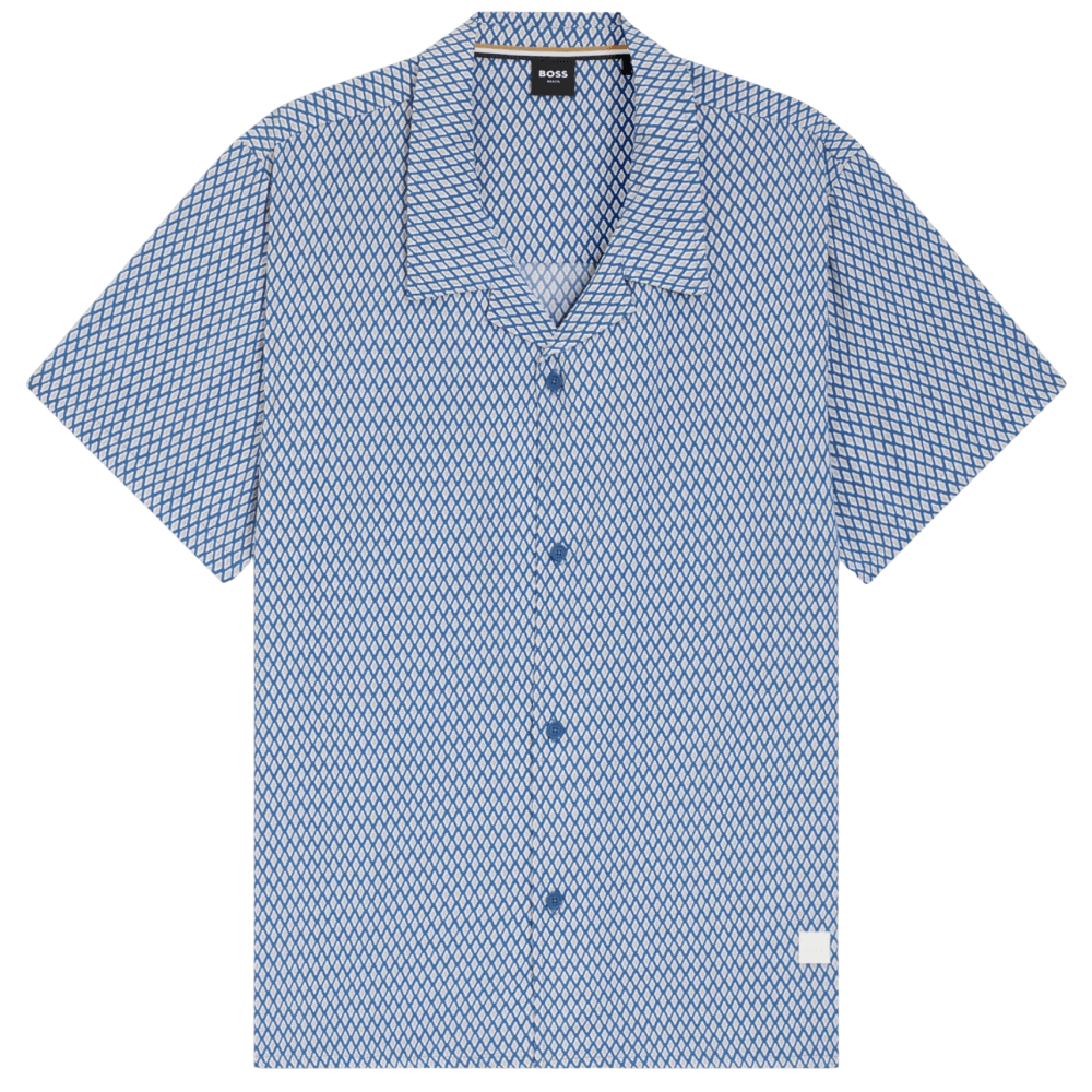 Straight Fit Patterned Beach Shirt