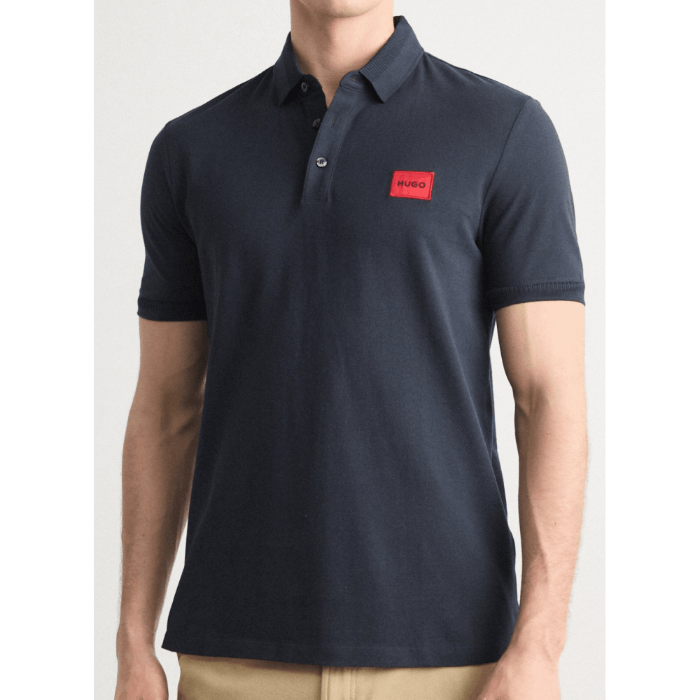 HUGO Deroso222 Slim Fit Navy Polo Shirt
