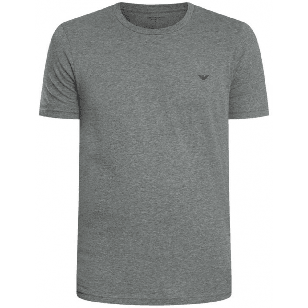 Cotton 2-Pack Round Neck Eagle Logo Black/Grey T-Shirt