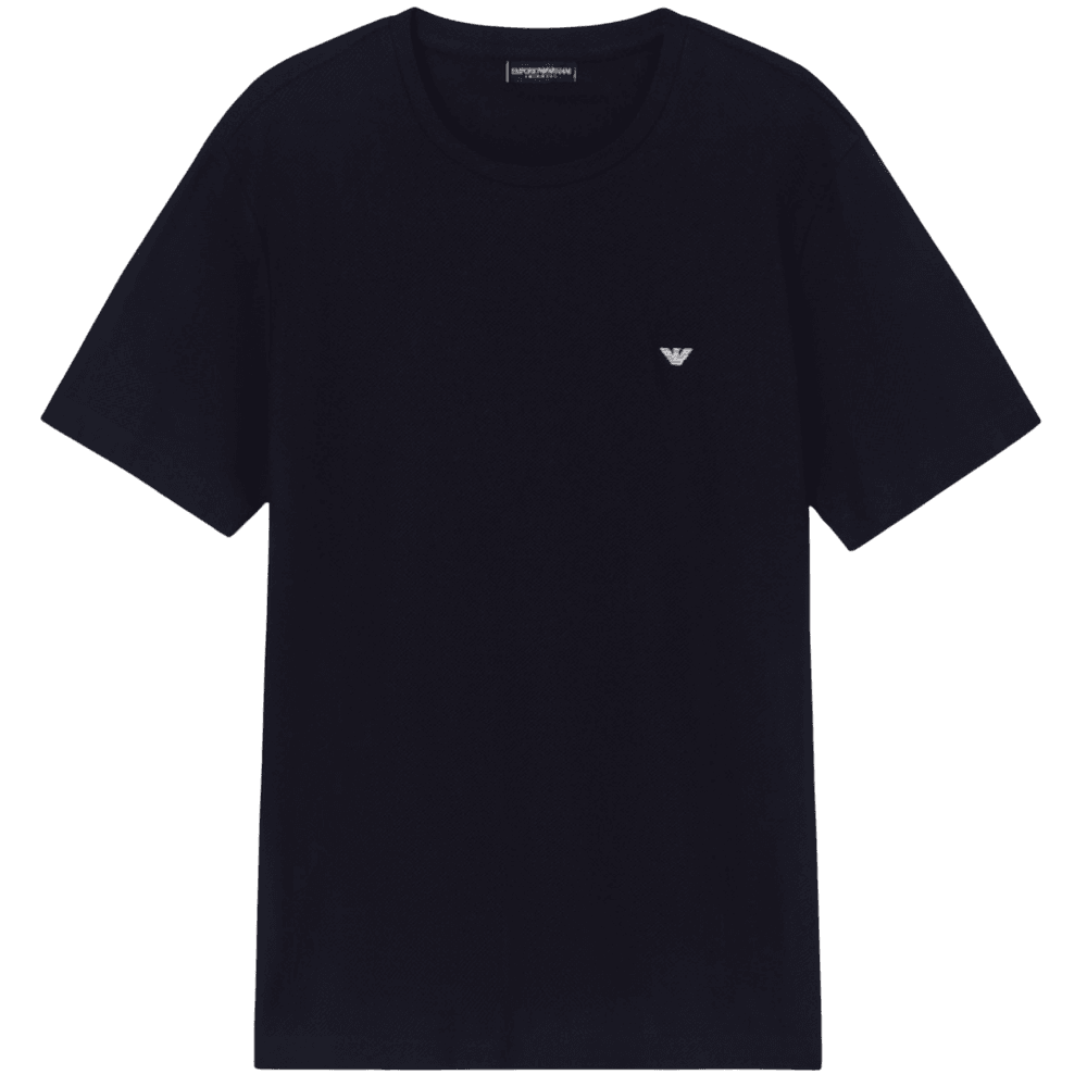 Cotton Pique Navy Blue Shorts Set
