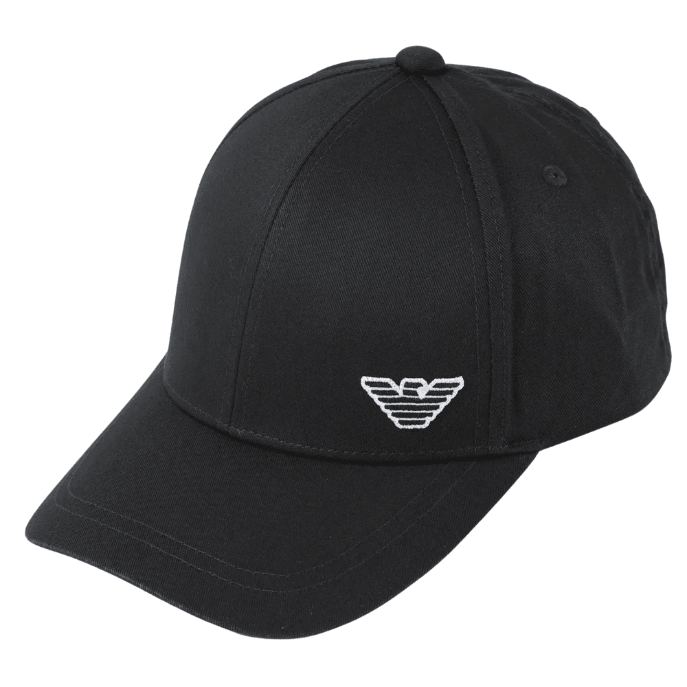 Embroidered Eagle Black Cap