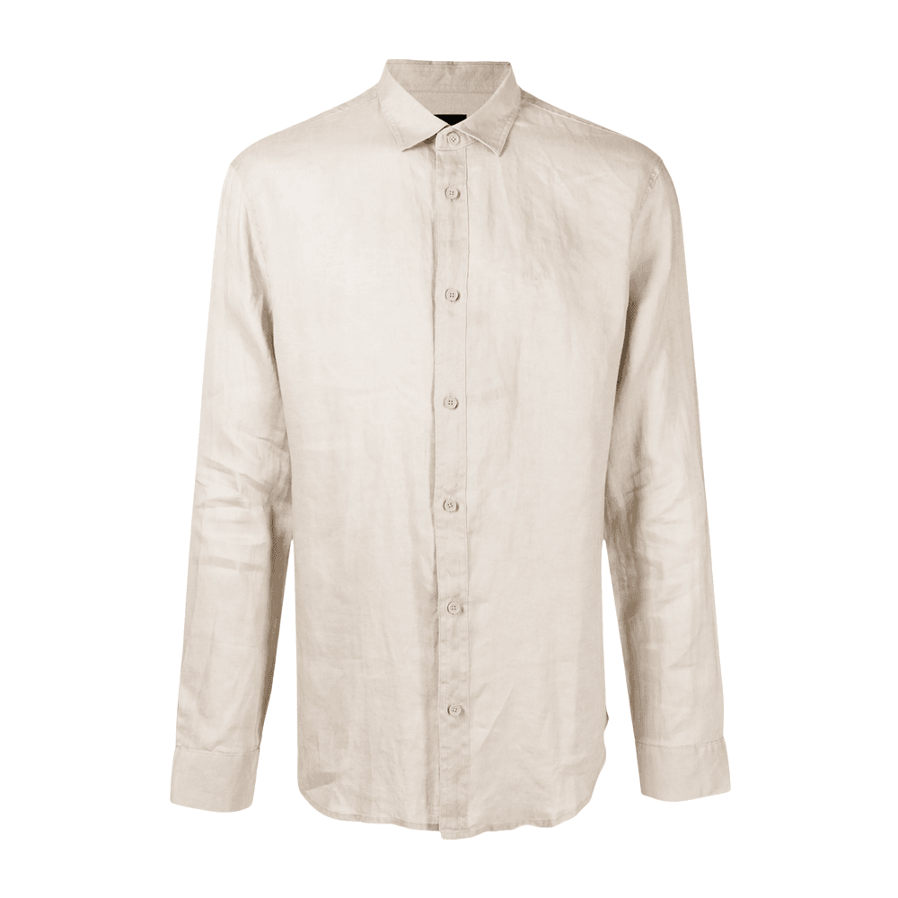 Linen Long Sleeve Beige Shirt