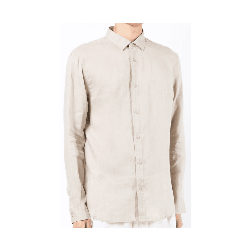 Linen Long Sleeve Beige Shirt