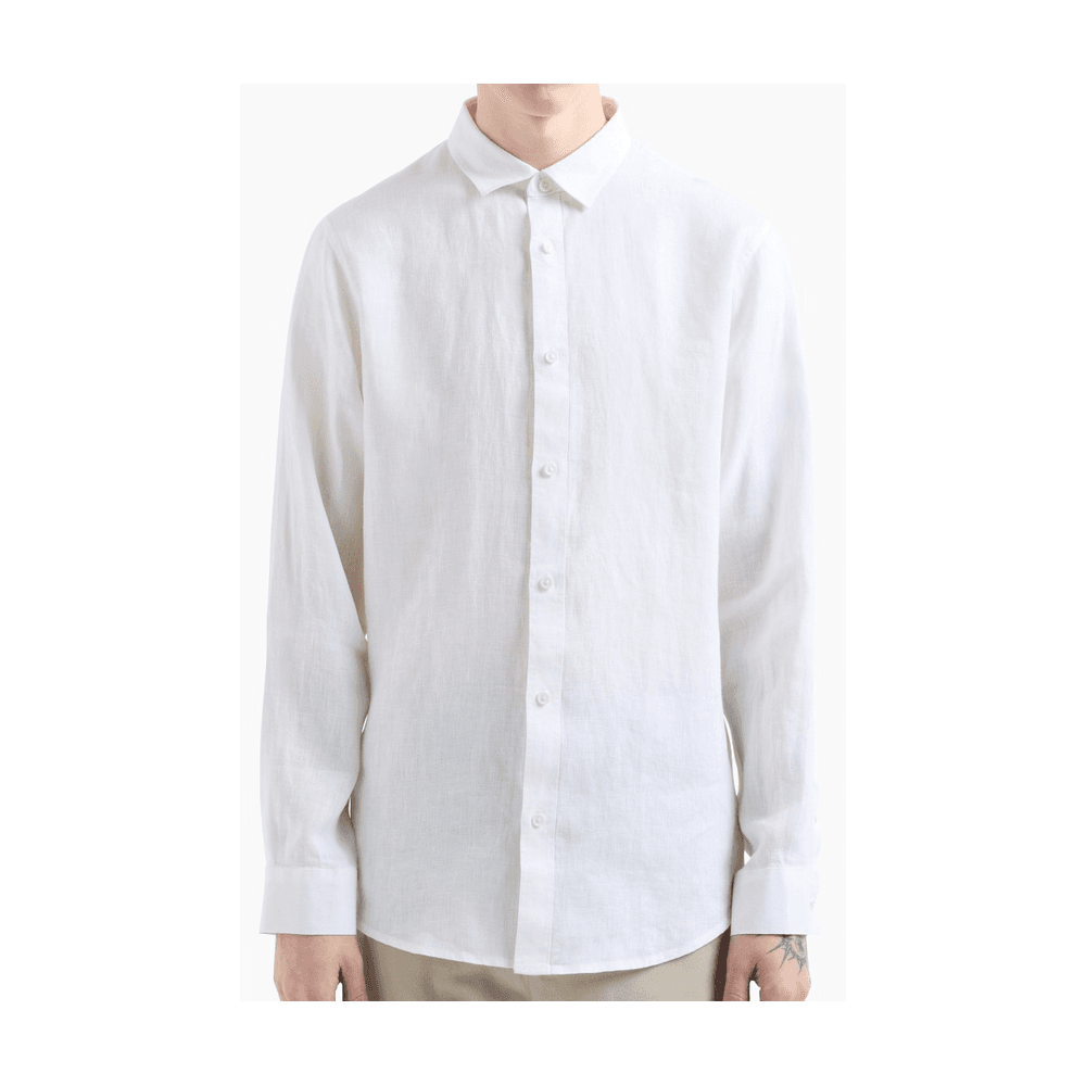 Linen Long Sleeve White Shirt
