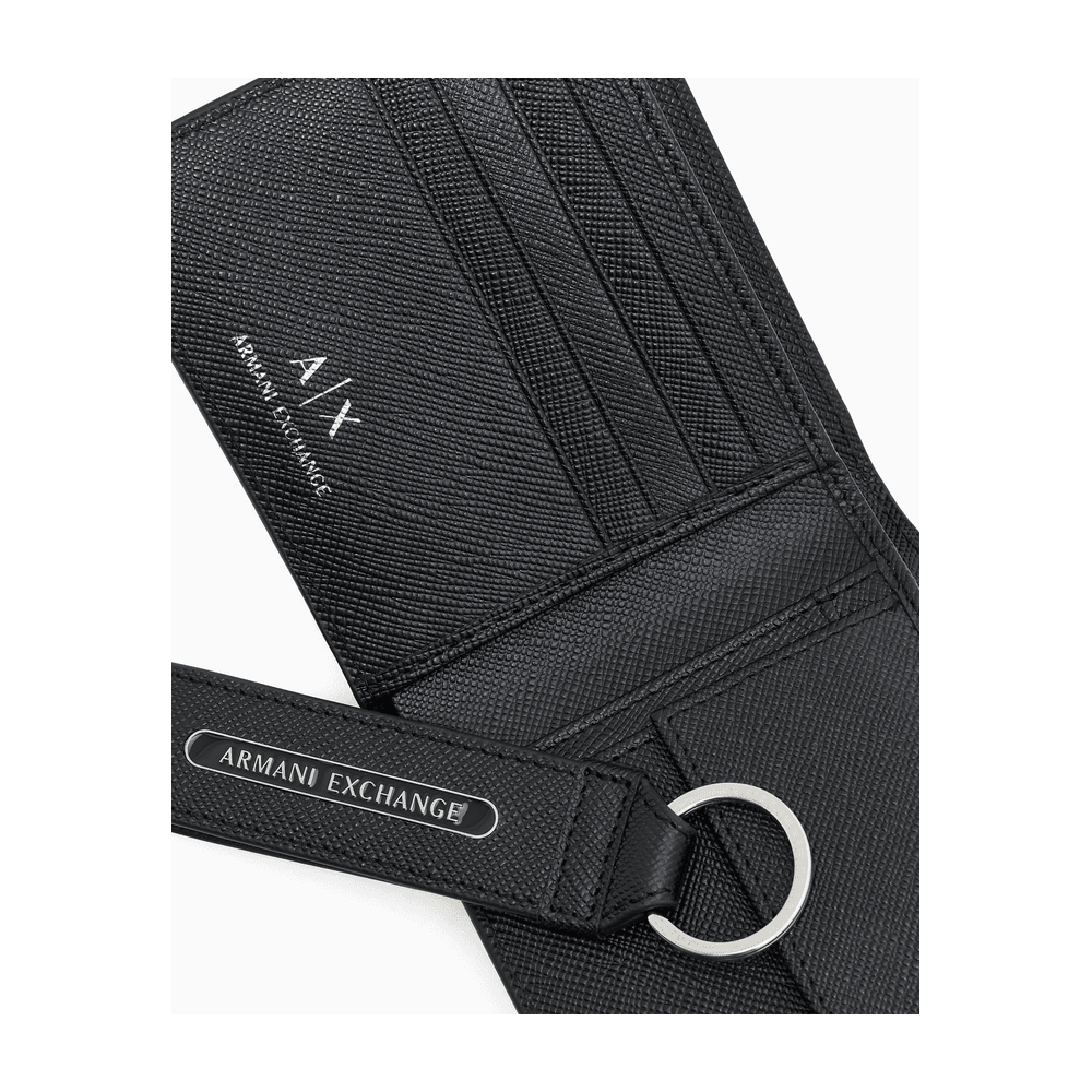 Black Metal Logo Slim Book Wallet Set