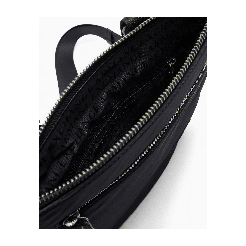 Nylon Icon Logo Navy Side Bag