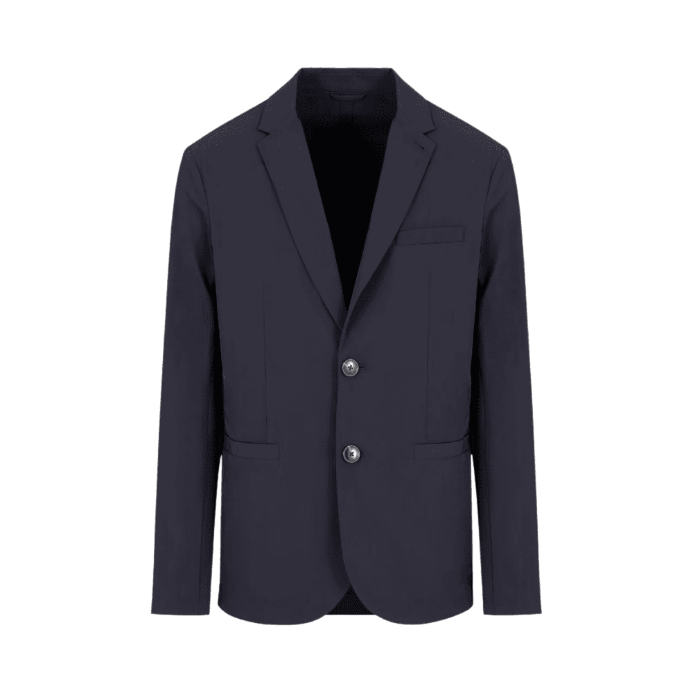 Technical Fabric Nylon Navy Blazer