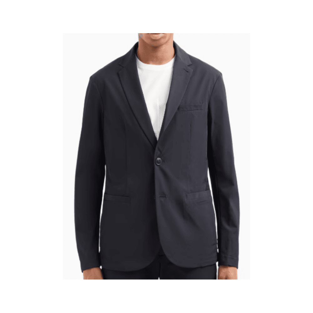 Technical Fabric Nylon Navy Blazer