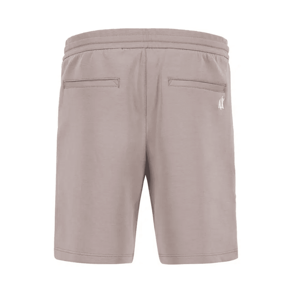Cotton Embroidered AX Logo Brown Shorts