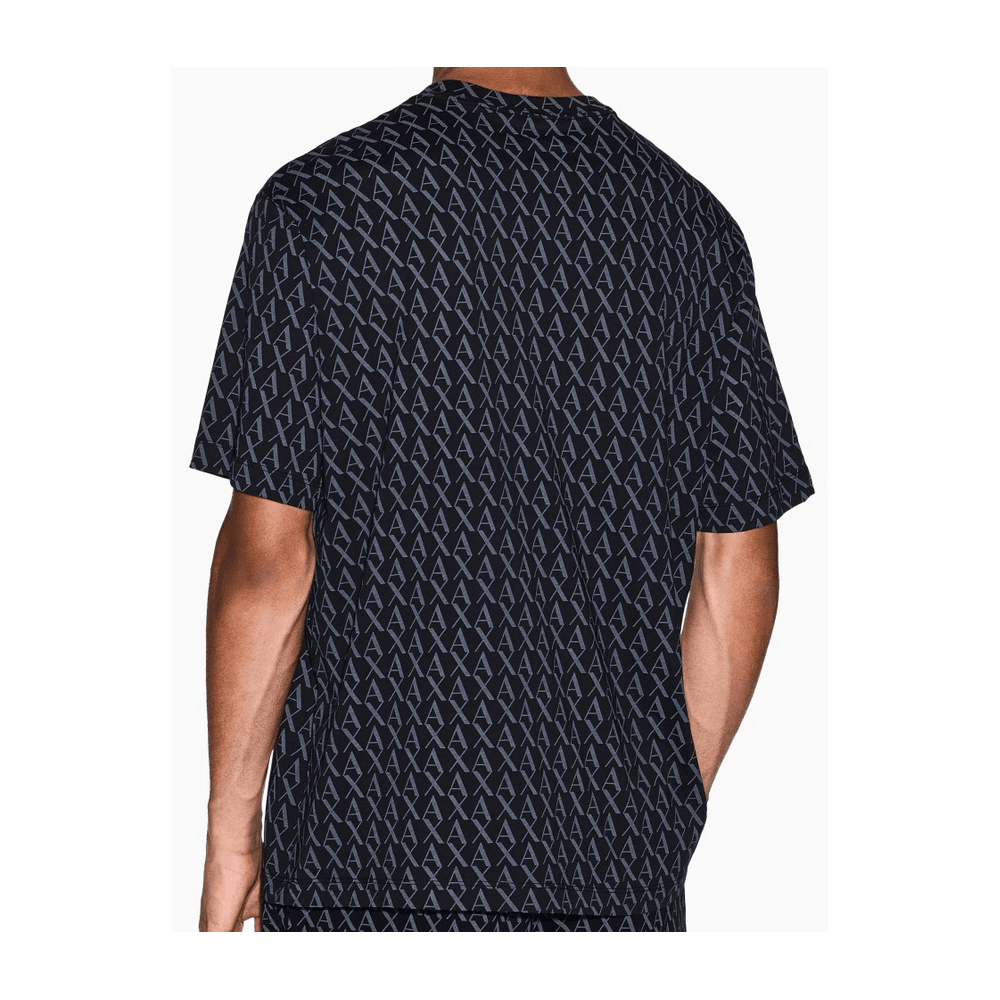Regular Fit Monogram Logo Black T-Shirt