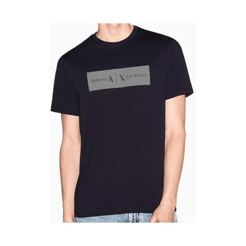 Slim Fit Graphic Logo Navy T-Shirt