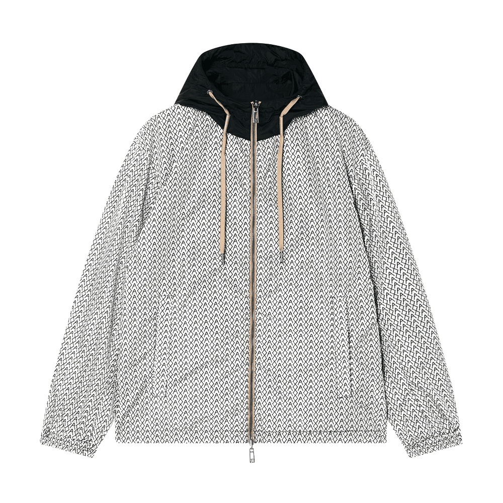 Nylon Reversible Monogram Logo/Black Windbreaker Jacket