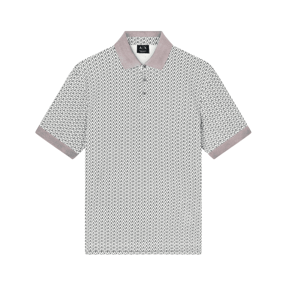 Regular Fit Monogram Beige Polo Shirt