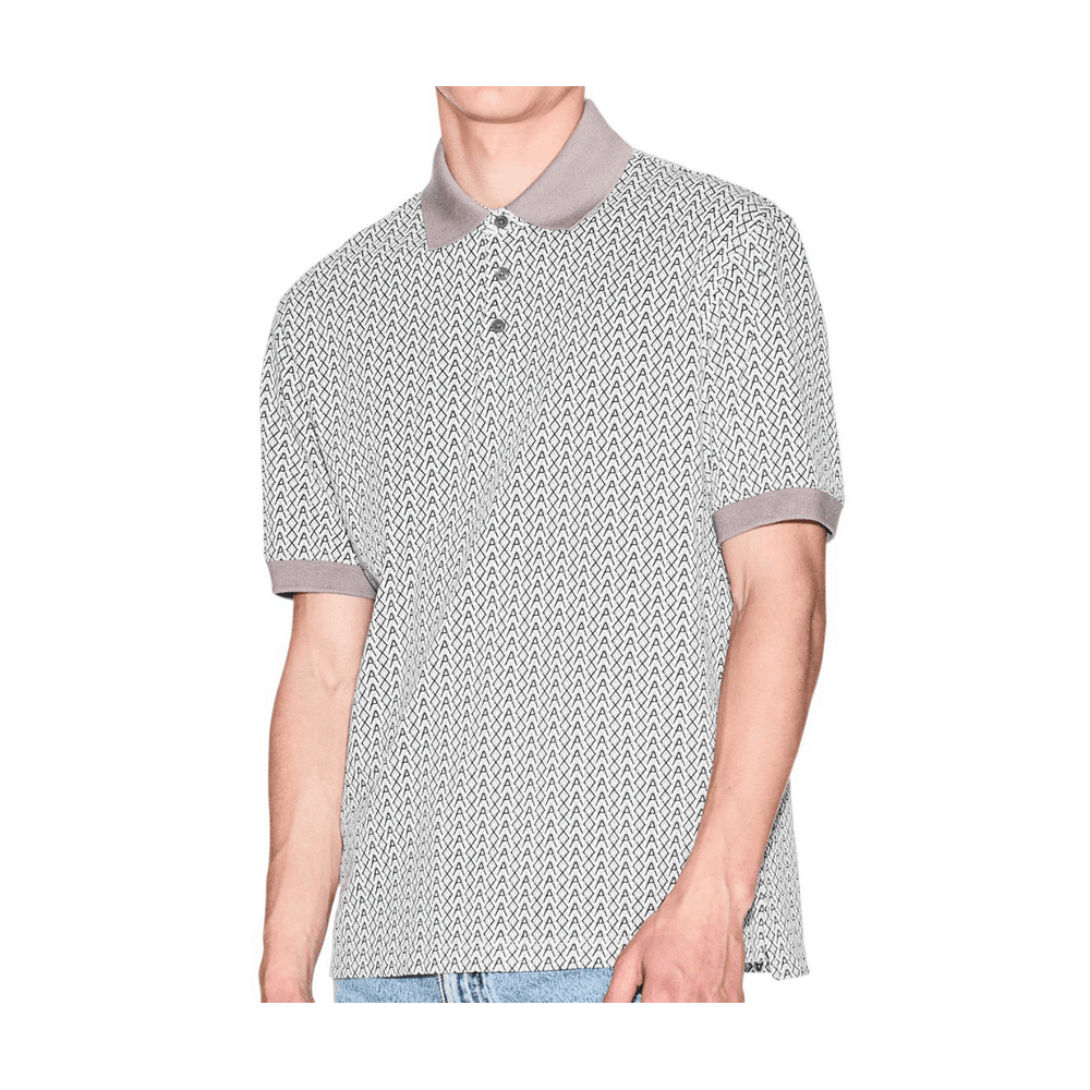 Regular Fit Monogram Beige Polo Shirt