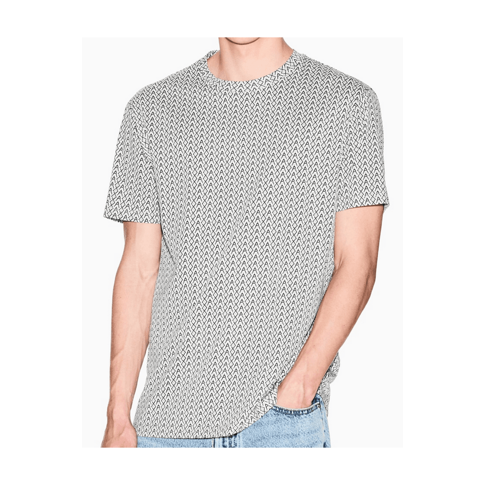Regular Fit Monogram Logo Beige T-Shirt