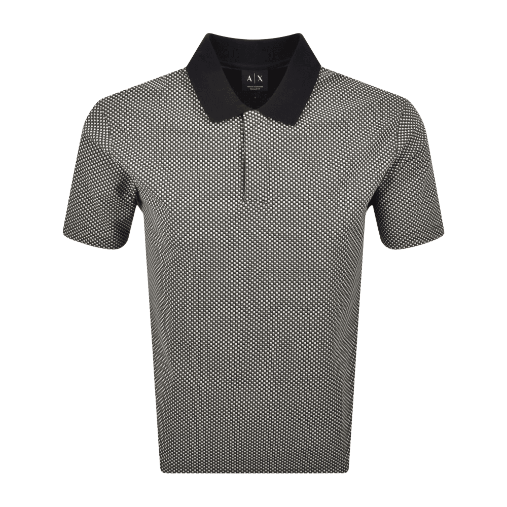 Patterned Navy Polo Shirt