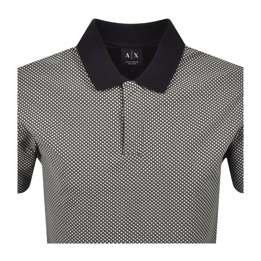 Patterned Navy Polo Shirt