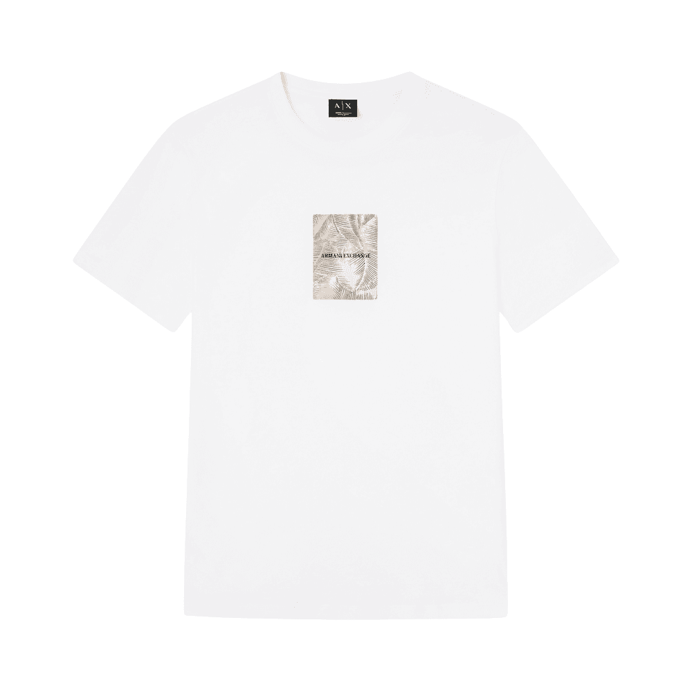 Regular Fit Leaf Logo White T-Shirt