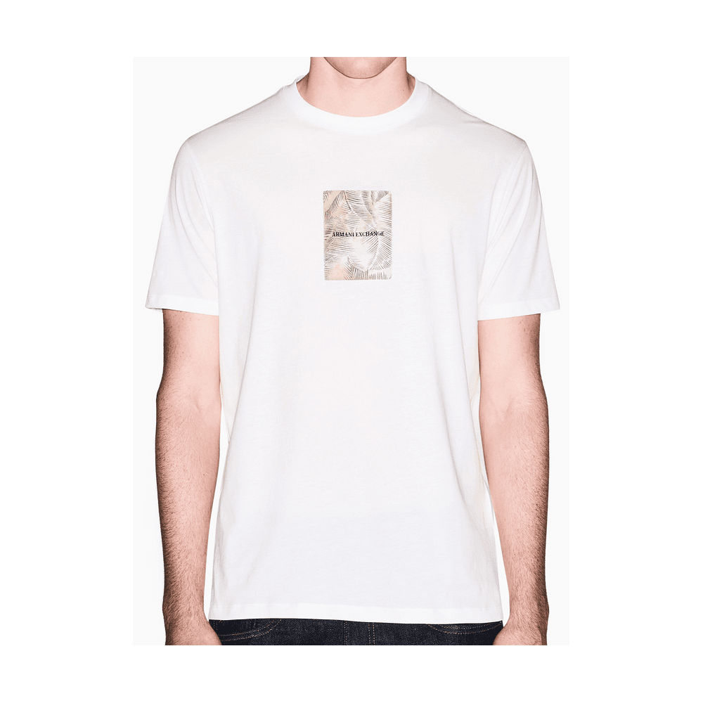Regular Fit Leaf Logo White T-Shirt