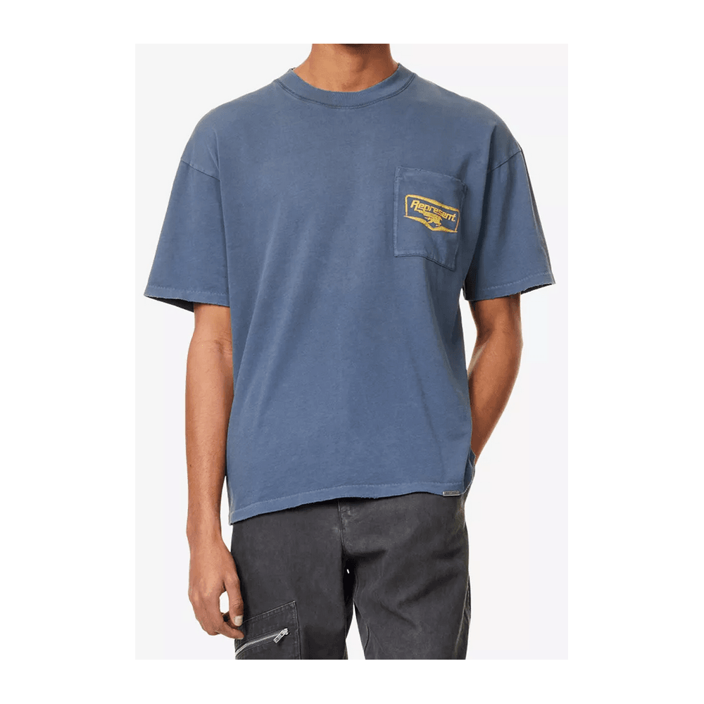Nothing Faster Graphic Oversized Blue T-Shirt