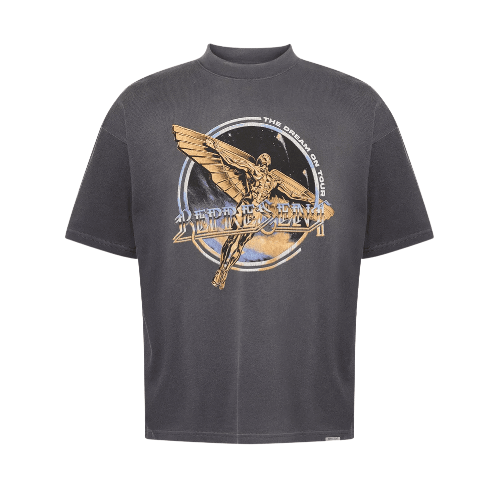 Golden Tour Graphic Oversized Faded Grey T-Shirt