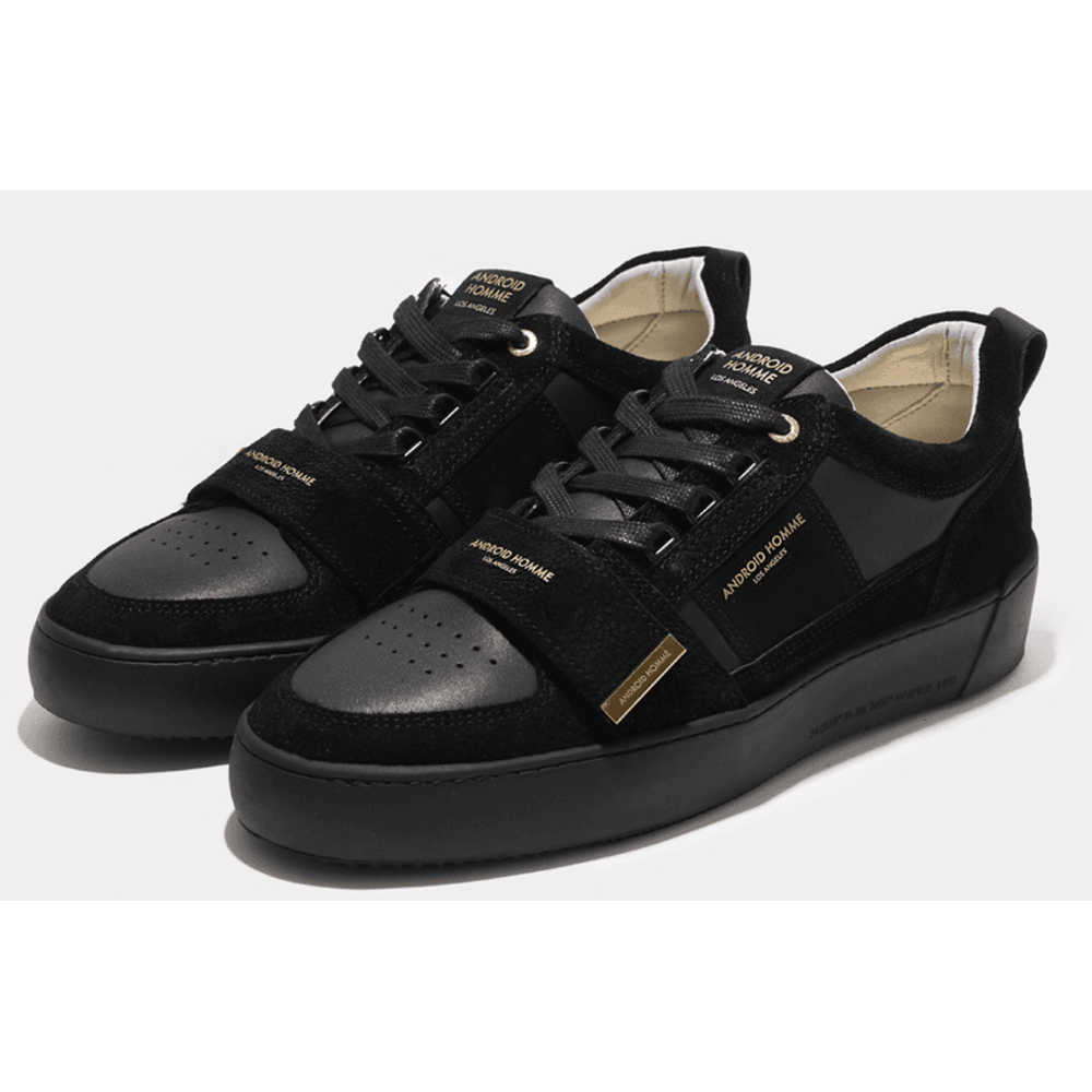 Point Dume Strap Jumbo Stingray Suede & Hardware Black Trainer