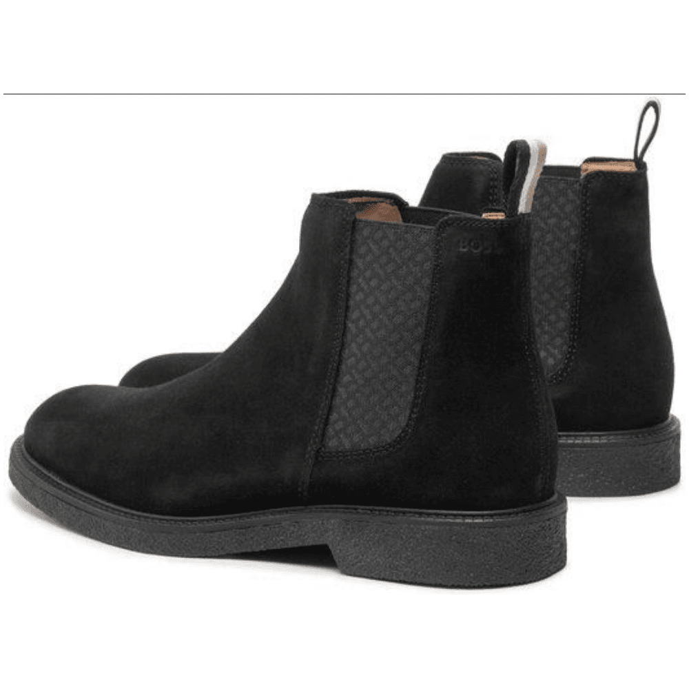 Suede Leather Black Boots