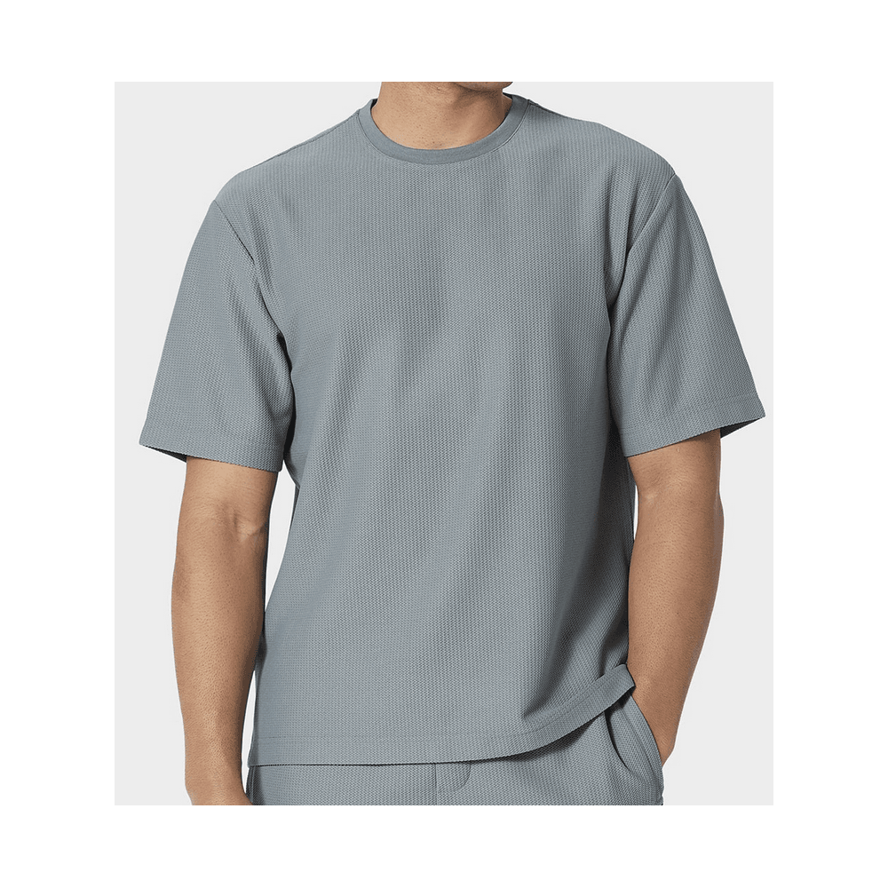 Aspwell Welland Waffle Textured Cool Grey Shorts Set