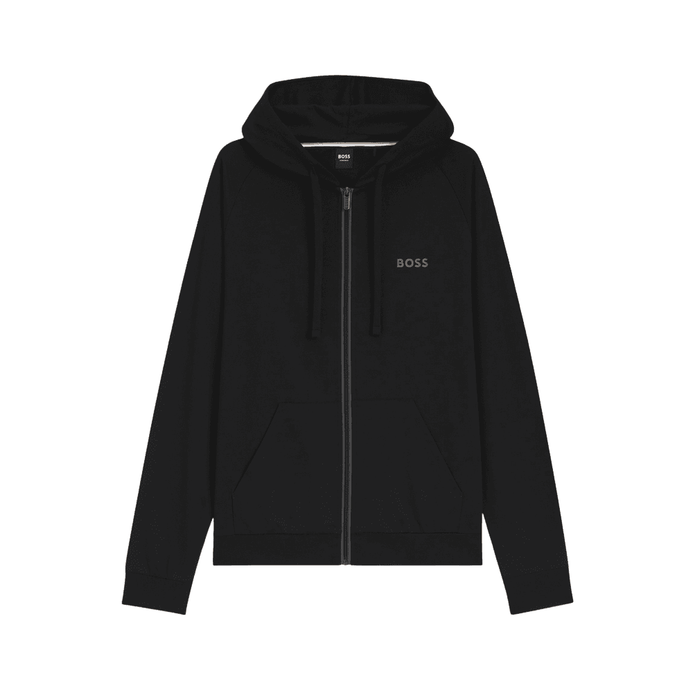 Authentic Cotton Stripe Logo Hooded Black Tracksuit