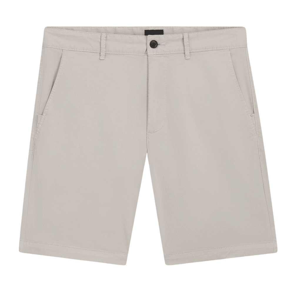 Cotton Slim Fit Stone Grey Chino Shorts
