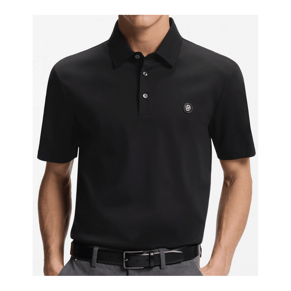 C-Parris 01 Black Mercerised Polo Shirt